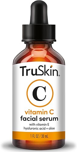 TruSkin Vitamin C Serum for Face – Anti Aging Face Serum with Hyaluronic Acid & Vitamin E – Brightening Formula for Improving Appearance of Dark Spots, Fine Lines & Wrinkles – All Skin Types, 1 fl oz