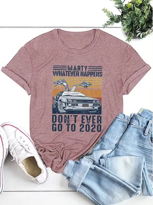 50 off Marty Car Graphic Print Round Neck Tee